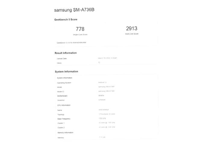 Galaxy A73 benchmark testlerinde görüldü