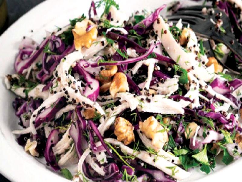 TAVUKLU KIŞ SALATASI Nasıl Yapılır?