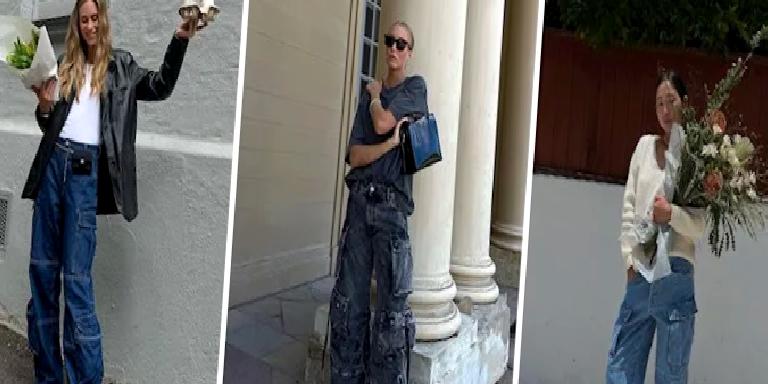 KULLANIŞLI VE HAVALI: DENIM KARGO PANTOLONLAR