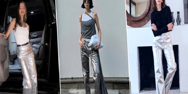 Sezonun Arzu Nesnesi: Metalik Gri Pantolonlar