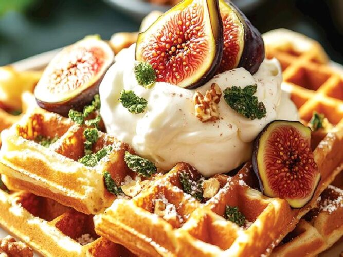 İncirli Ve Dondurmalı Waffle Tarifi Nasıl Yapılır?