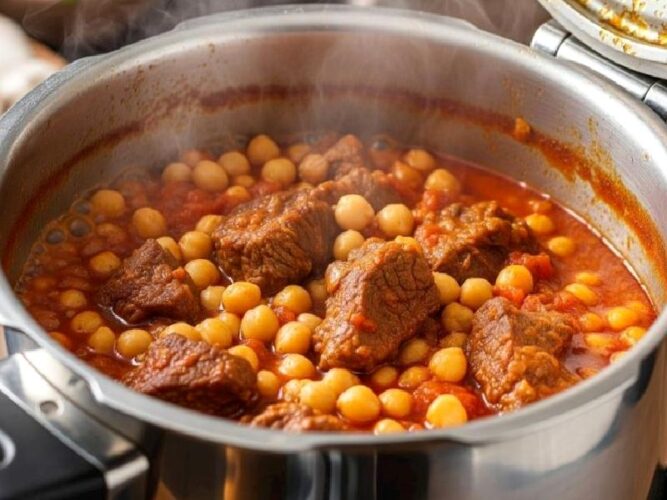 Düdüklüde Etli Nohut Tarifi Nasıl Yapılır?