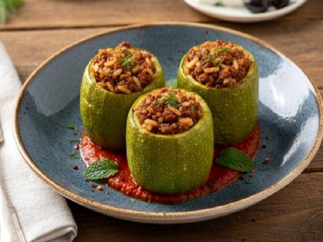 Fırında Ekşili Kabak Dolması Tarifi Nasıl Yapılır?