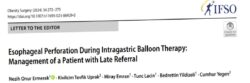 Esophageal Perforation During Intragastric Balloon Therapy: Management of a Patient with Late Referral