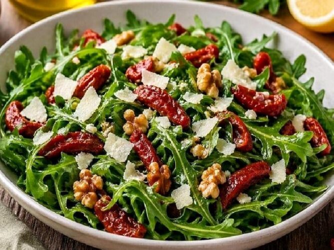 Kurutulmuş Domatesli Roka Salatası Tarifi Nasıl Yapılır?