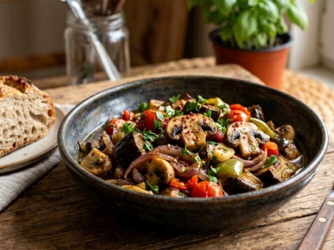 Mantarlı Patlıcan Tarifi Nasıl Yapılır?