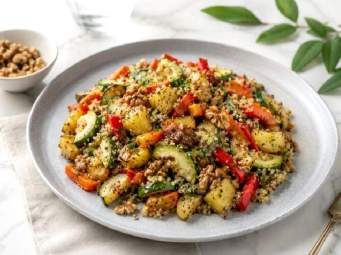 Kinoalı Çıtır Sebze Salatası Tarifi Nasıl Yapılır?