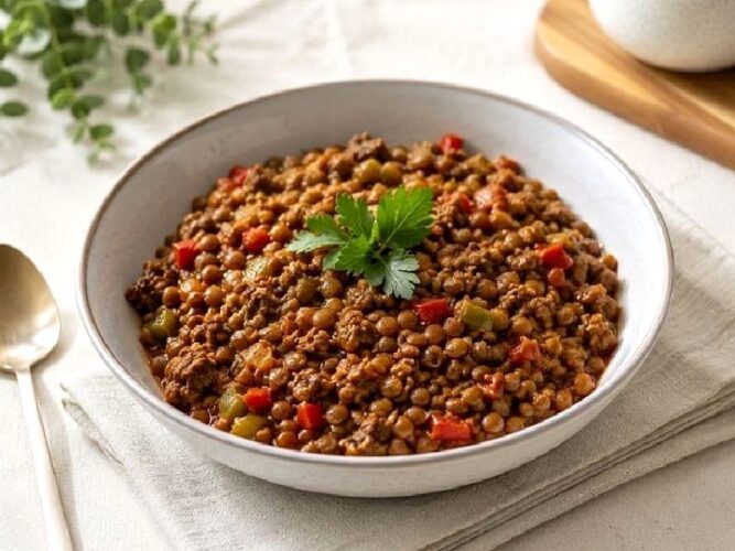 Doyurucu Kıymalı Yeşil Mercimek Tarifi Nasıl Yapılır?