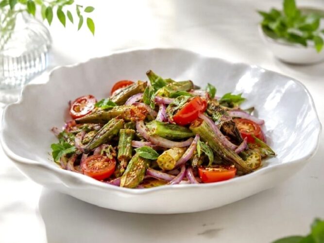 Fırında Çıtır Bamya Salatası Tarifi Nasıl Yapılır?