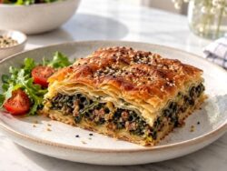 8 Bezeyle Kat Kat Ispanaklı Börek Tarifi Nasıl Yapılır?