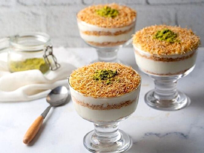 Çıtır Kadayıflı Fıstıklı Muhallebi Tarifi Nasıl Yapılır?